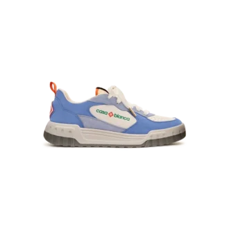 Court-sneaker til kvinder i hvid og blå