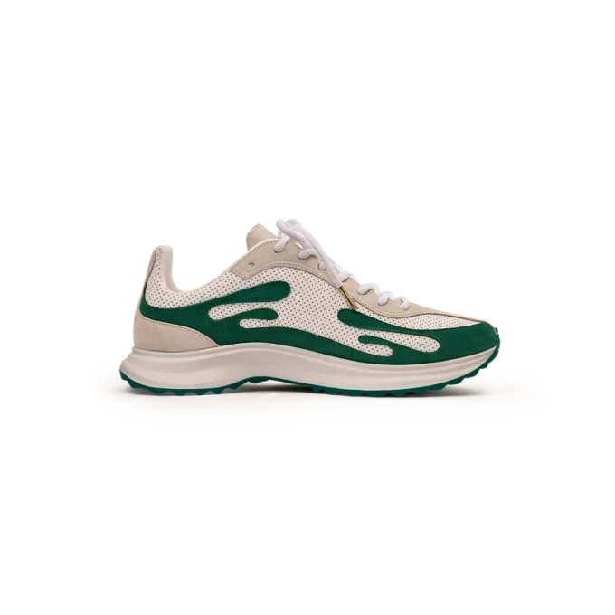 Hvid og grøn Stade-sneaker til kvinder Hvid og grøn Stade-sneaker til kvinder