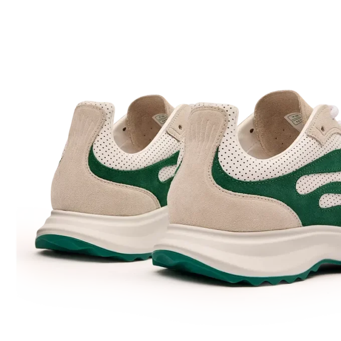 Hvid og grøn Stade-sneaker til kvinder Hvid og grøn Stade-sneaker til kvinder