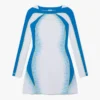 Hvid stretch-tennis-maxi-kjole i halvtoner