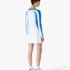 Hvid stretch-tennis-maxi-kjole i halvtoner
