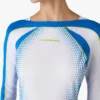 Hvid stretch-tennis-maxi-kjole i halvtoner