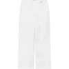 Hvide chino-bukser med monogram