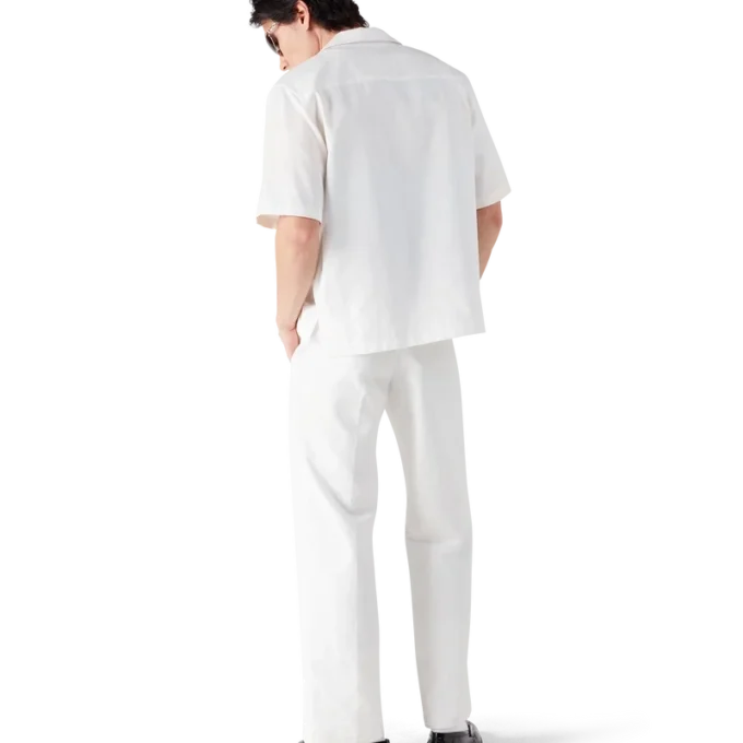 Hvide chino-bukser med monogram