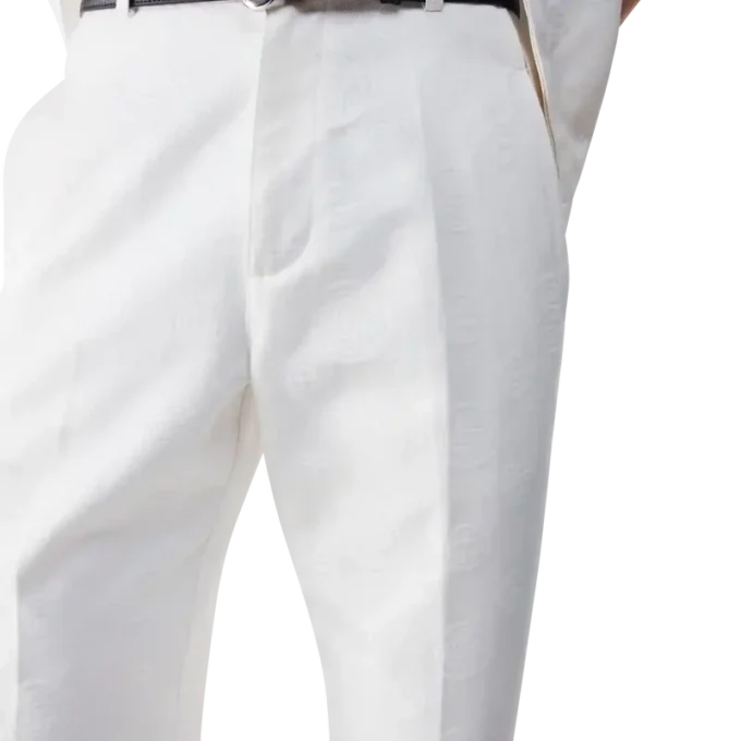 Hvide chino-bukser med monogram