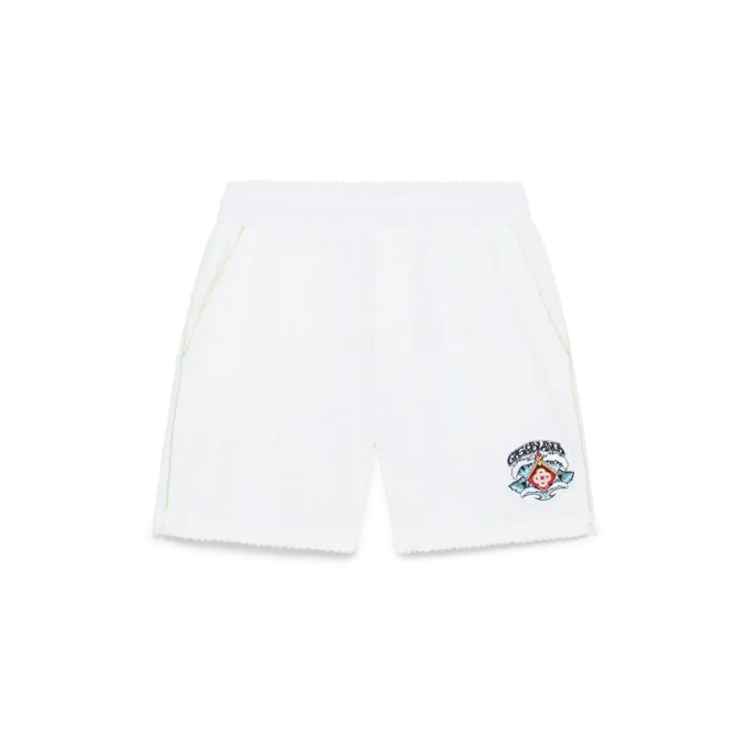 Hvide frotté-Shorts