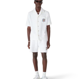 Hvide frotté-Shorts