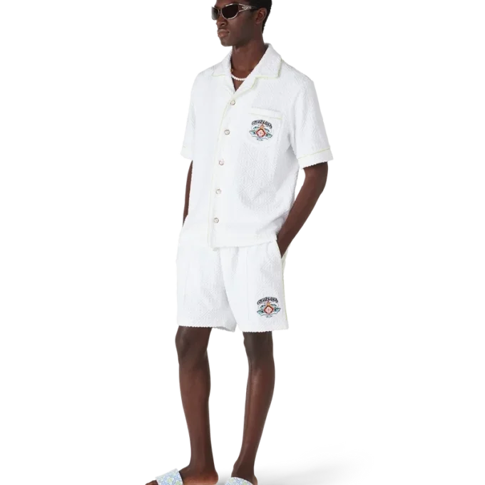 Hvide frotté-Shorts