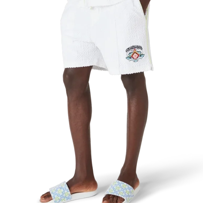 Hvide frotté-Shorts