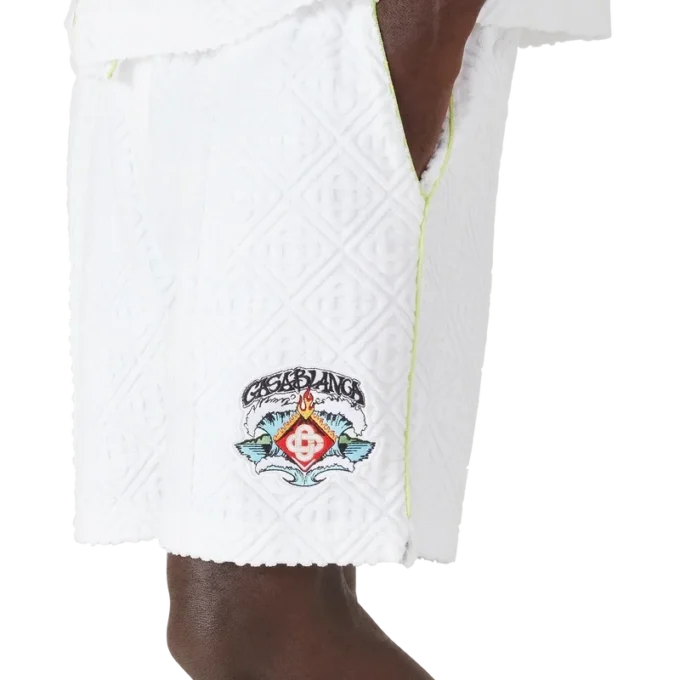 Hvide frotté-Shorts