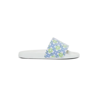 Hvide Monogram-pool-sandaler til mænd