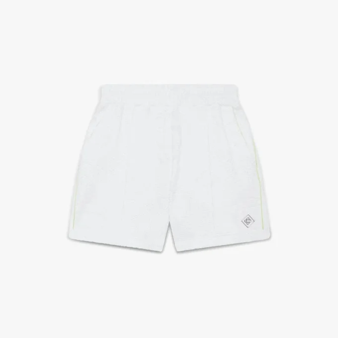 Hvide monogram-Shorts i frotté