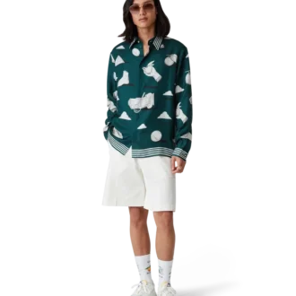 Hvide og grønne sneakers til mænd