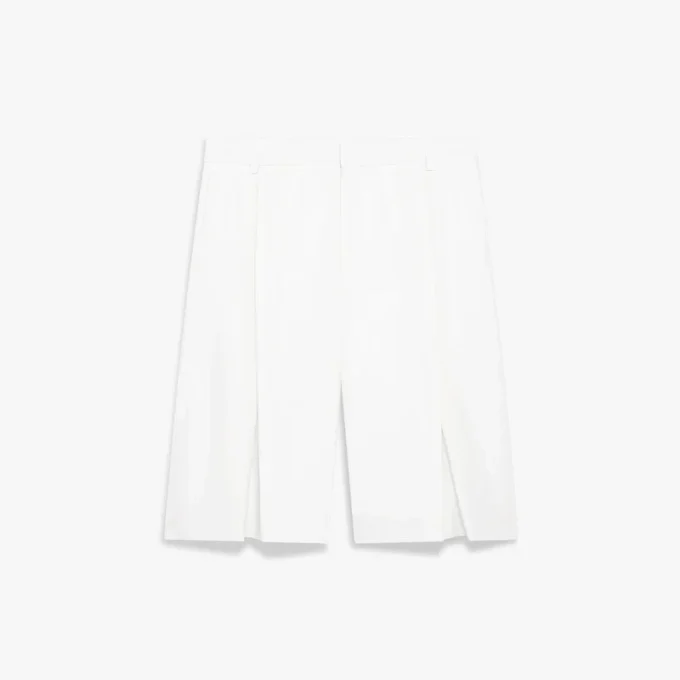 Hvide plisserede baggy shorts