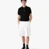 Hvide plisserede baggy shorts