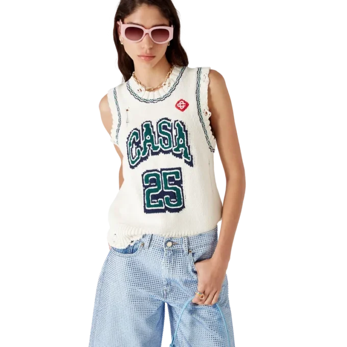 Intarsia Baseball Top
