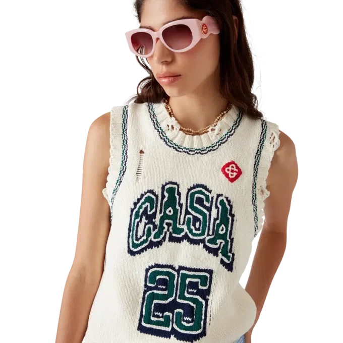 Intarsia Baseball Top