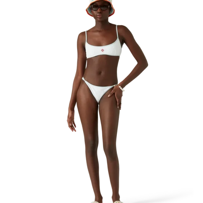 Jacquard-bikini-top med monogram Jacquard-bikini-top med monogram