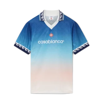Jacquard-fodboldskjorte med farveovergang