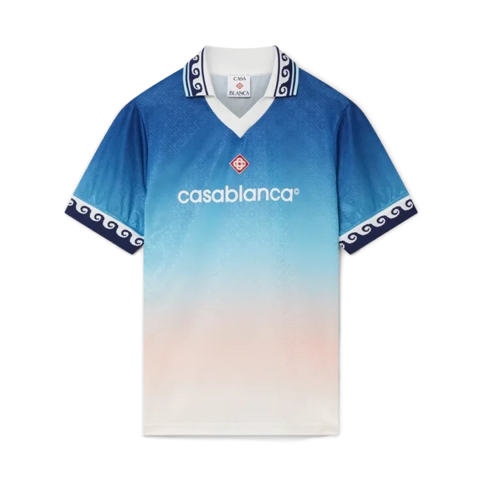 Jacquard-fodboldskjorte med farveovergang