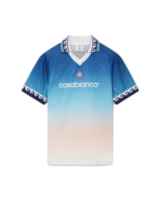 Jacquard-fodboldskjorte med farveovergang