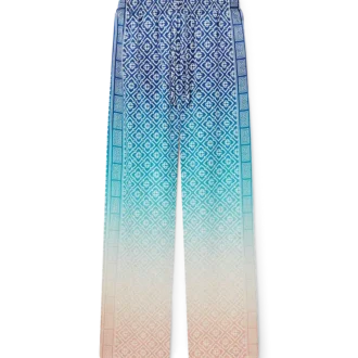 Jacquard-silkebukser med farveovergang