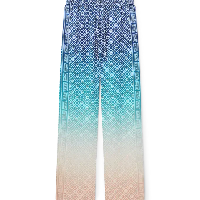 Jacquard-silkebukser med farveovergang Jacquard-silkebukser med farveovergang