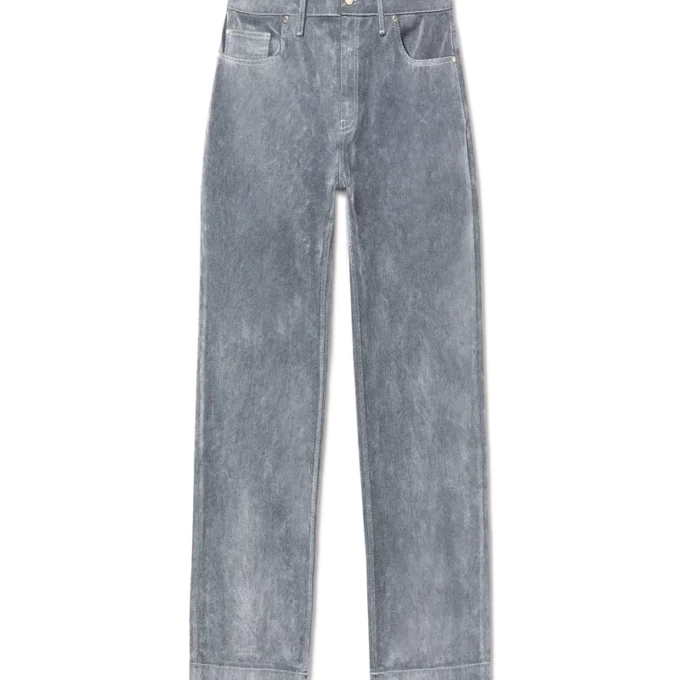Jeans med ferskenfarvet struktur