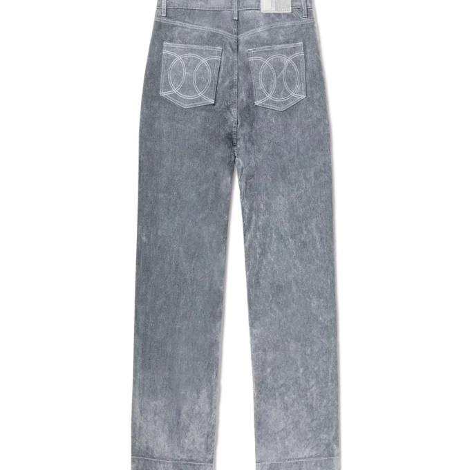 Jeans med ferskenfarvet struktur