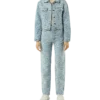 Klassiske monogram-blegede denimbukser