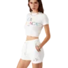 Kort T-shirt med stablet logo Kort T-shirt med stablet logo