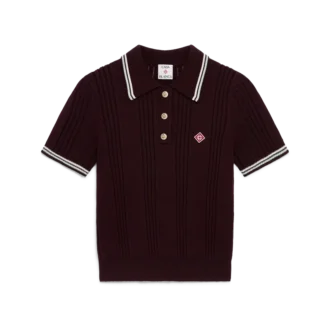 Kortærmet Poloshirt i bomuldsstrik