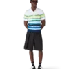 Kortærmet poloshirt med gradientstriber