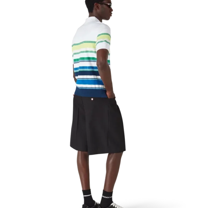 Kortærmet poloshirt med gradientstriber