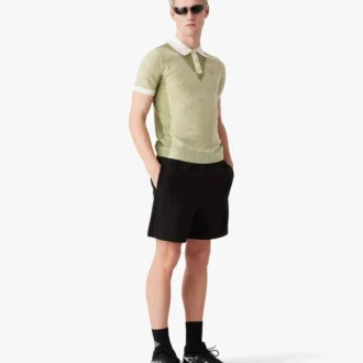 Kortærmet poloshirt med lodrette striber