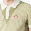 Kortærmet poloshirt med lodrette striber