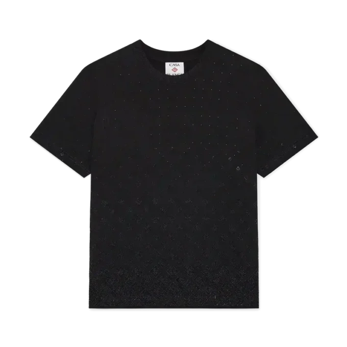 Kortærmet T-shirt med krystalmonogramlogo