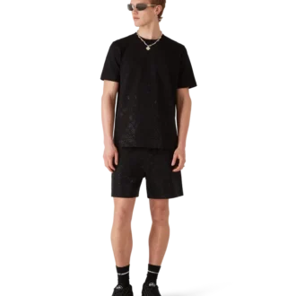 Kortærmet T-shirt med krystalmonogramlogo