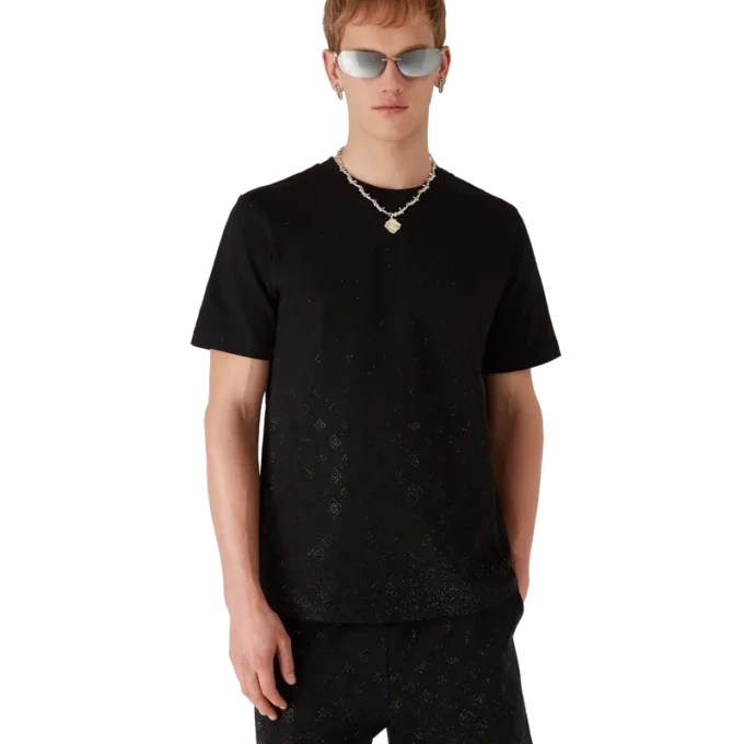 Kortærmet T-shirt med krystalmonogramlogo
