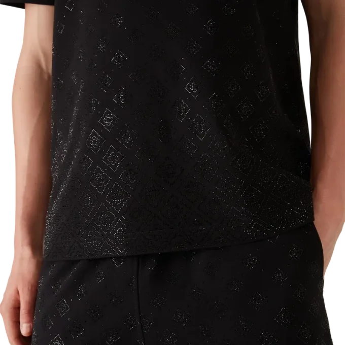 Kortærmet T-shirt med krystalmonogramlogo