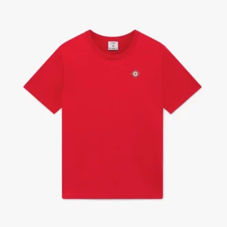 Kortærmet T-shirt med rødt diamantlogo