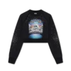 La Pramonition cropped sweatshirt med krystalpynt La Pramonition cropped sweatshirt med krystalpynt