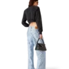 La Pramonition cropped sweatshirt med krystalpynt La Pramonition cropped sweatshirt med krystalpynt