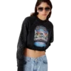 La Pramonition cropped sweatshirt med krystalpynt La Pramonition cropped sweatshirt med krystalpynt