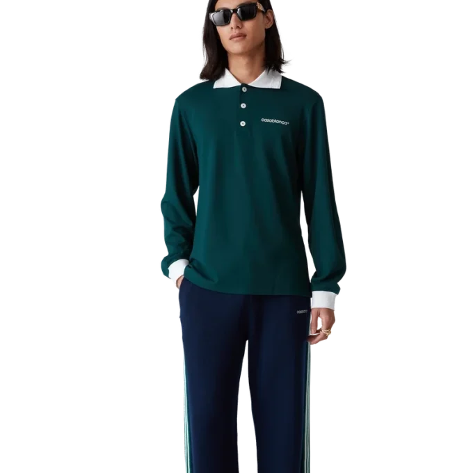 Langærmet poloshirt