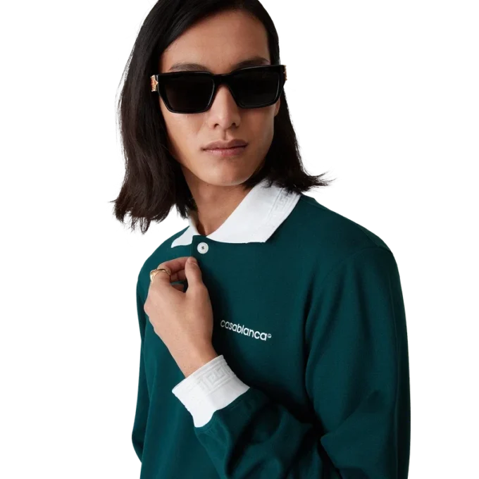 Langærmet poloshirt