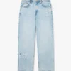 Light Wash Graffiti-jeans