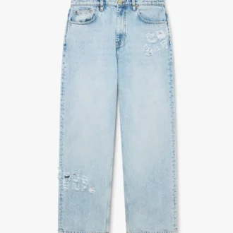 Light Wash Graffiti-jeans