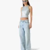 Light Wash Graffiti-jeans