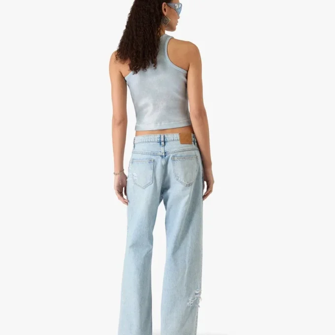 Light Wash Graffiti-jeans